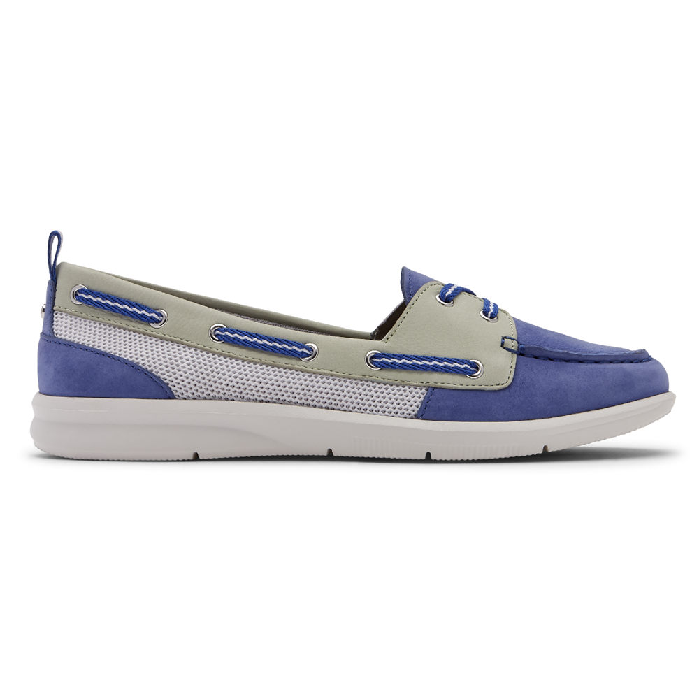 Rockport Womens Boat Shoes Blue - Ayva Washable - UK 534-TNEZPQ